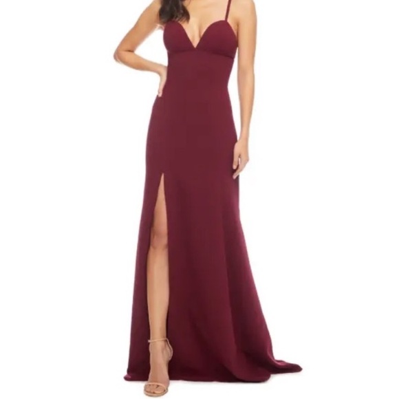 NWT Dress the Population Alejandra Crepe Evening Gown - Picture 1 of 8